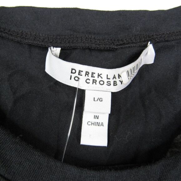 Derek Lam 10 Crosby Polka Dot Ruffle Hem Dress Black - Picture 4 of 6